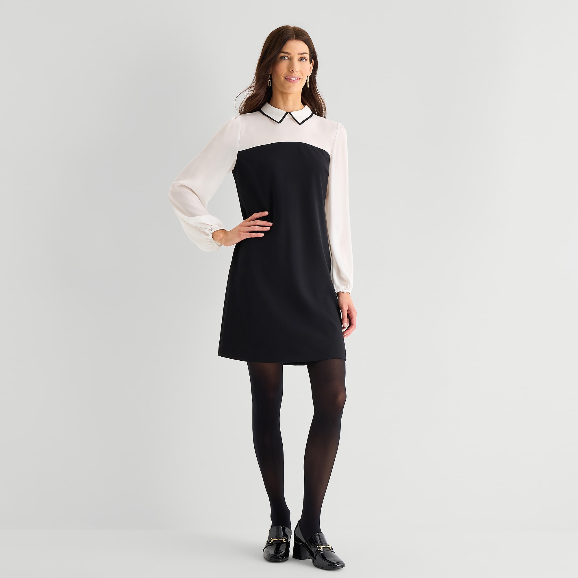 Marc New York Womens Long Sleeve Sheath Dress