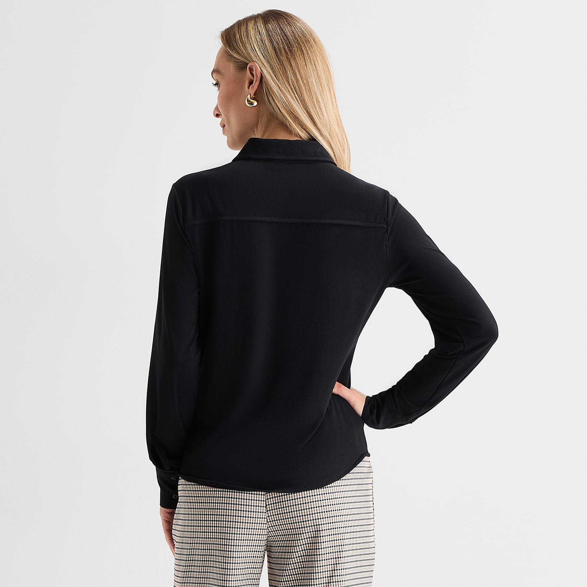 Liz Claiborne Womens Tall Long Sleeve Blouse