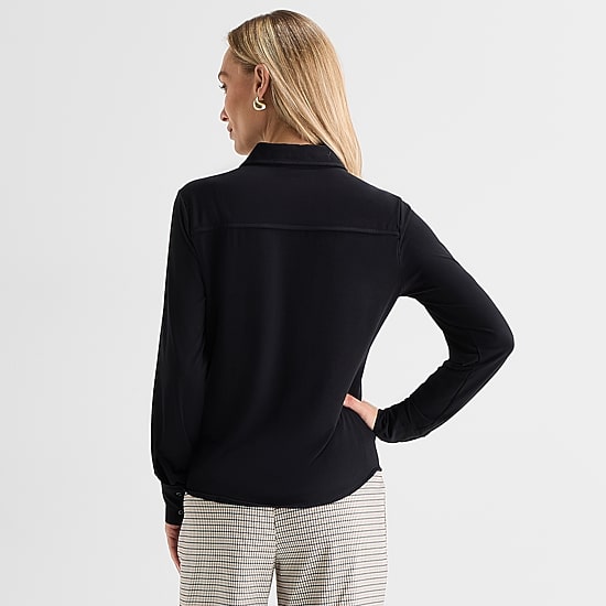 Liz Claiborne Womens Tall Cuffed Long Sleeve Regular Fit Button-Down Shirt