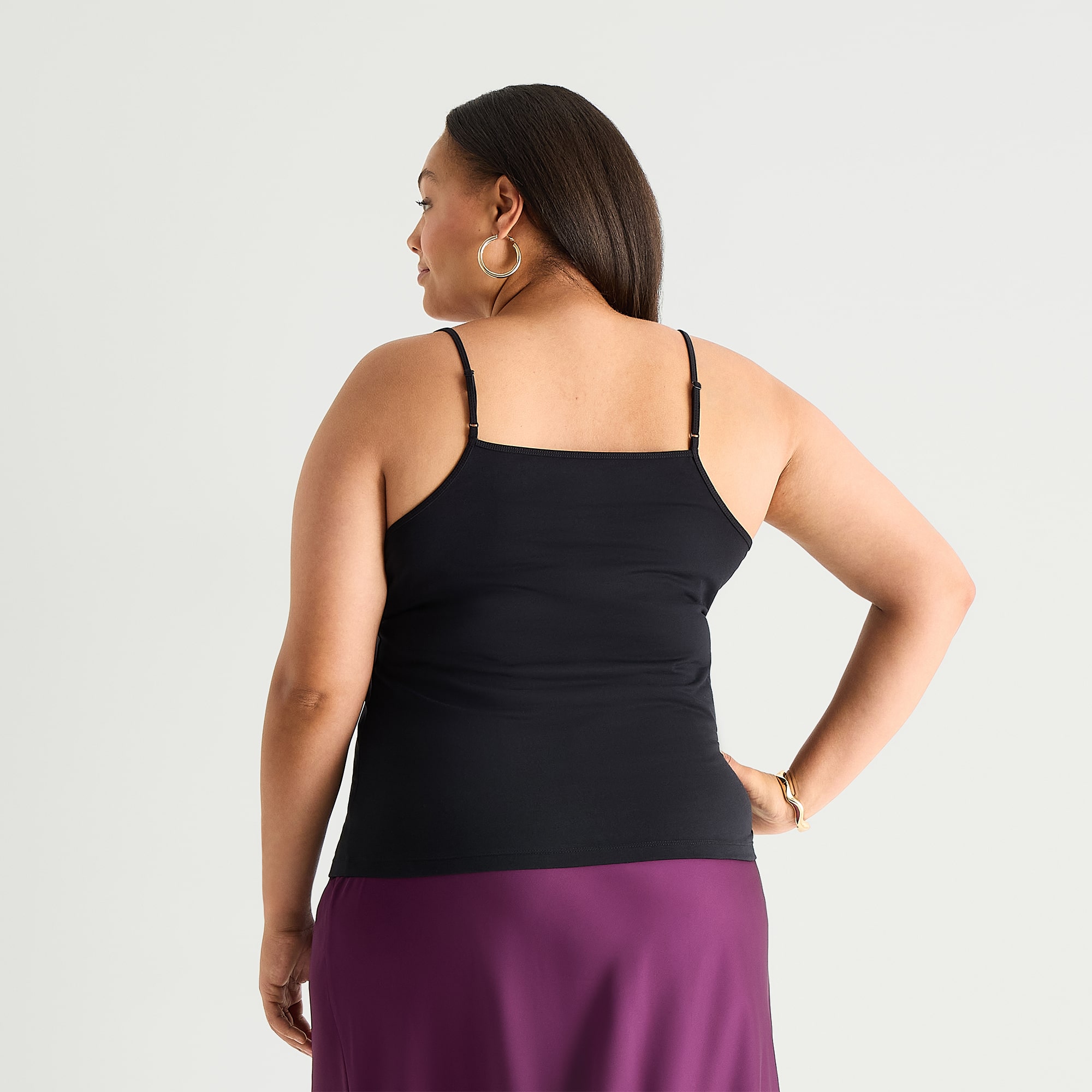 Worthington Womens Plus U Neck Sleeveless Camisole