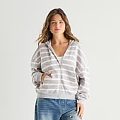Forever 21 Womens Juniors Long Sleeve Fleece Zipper Hoodie
