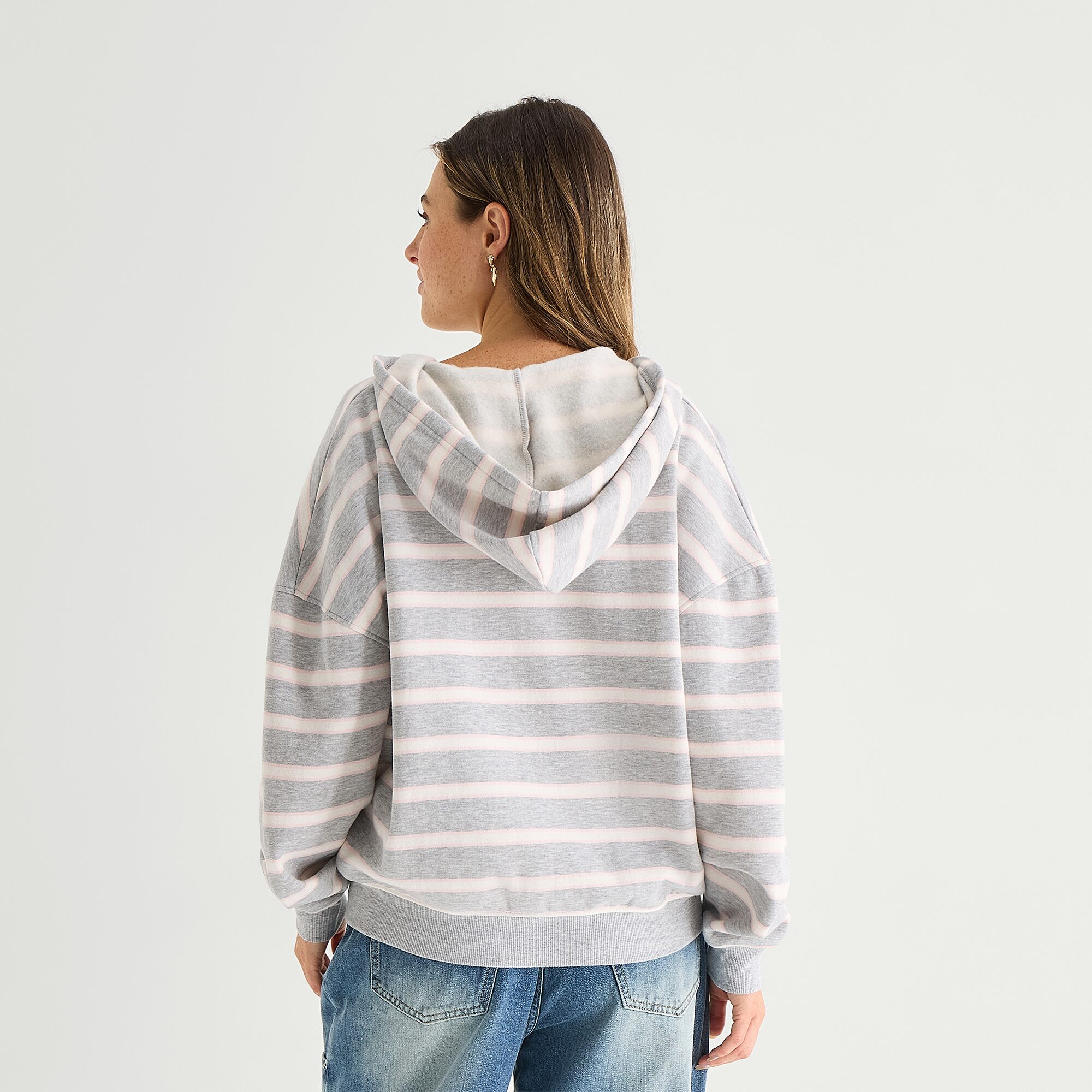 Forever 21 Womens Juniors Long Sleeve Fleece Zipper Hoodie