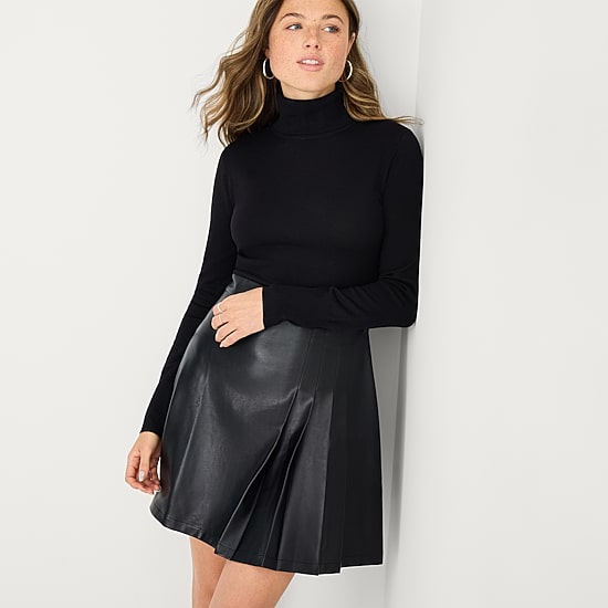 by&by Womens Juniors Long Sleeve Sweater Dress
