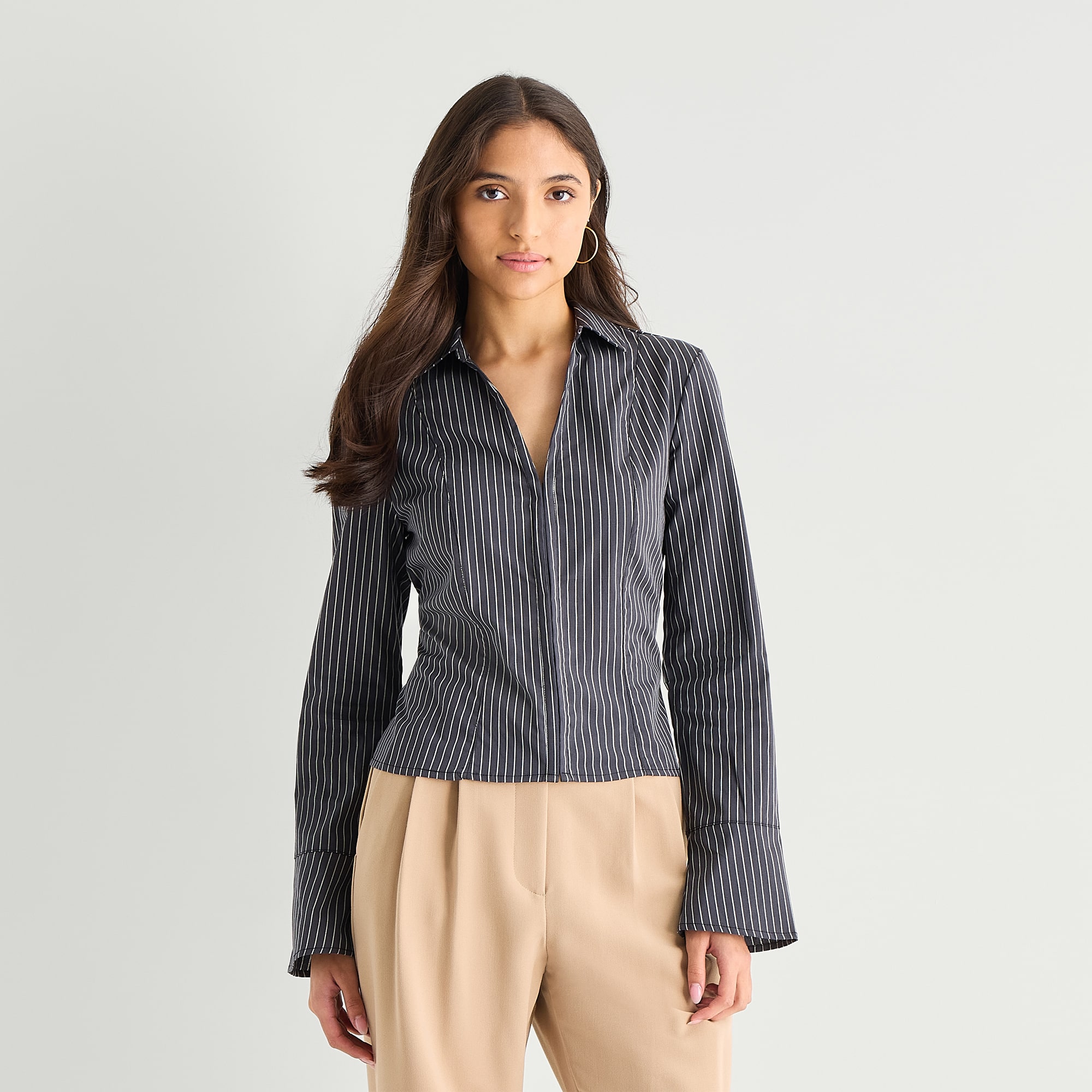 by&by Womens Juniors Long Sleeve Blouse
