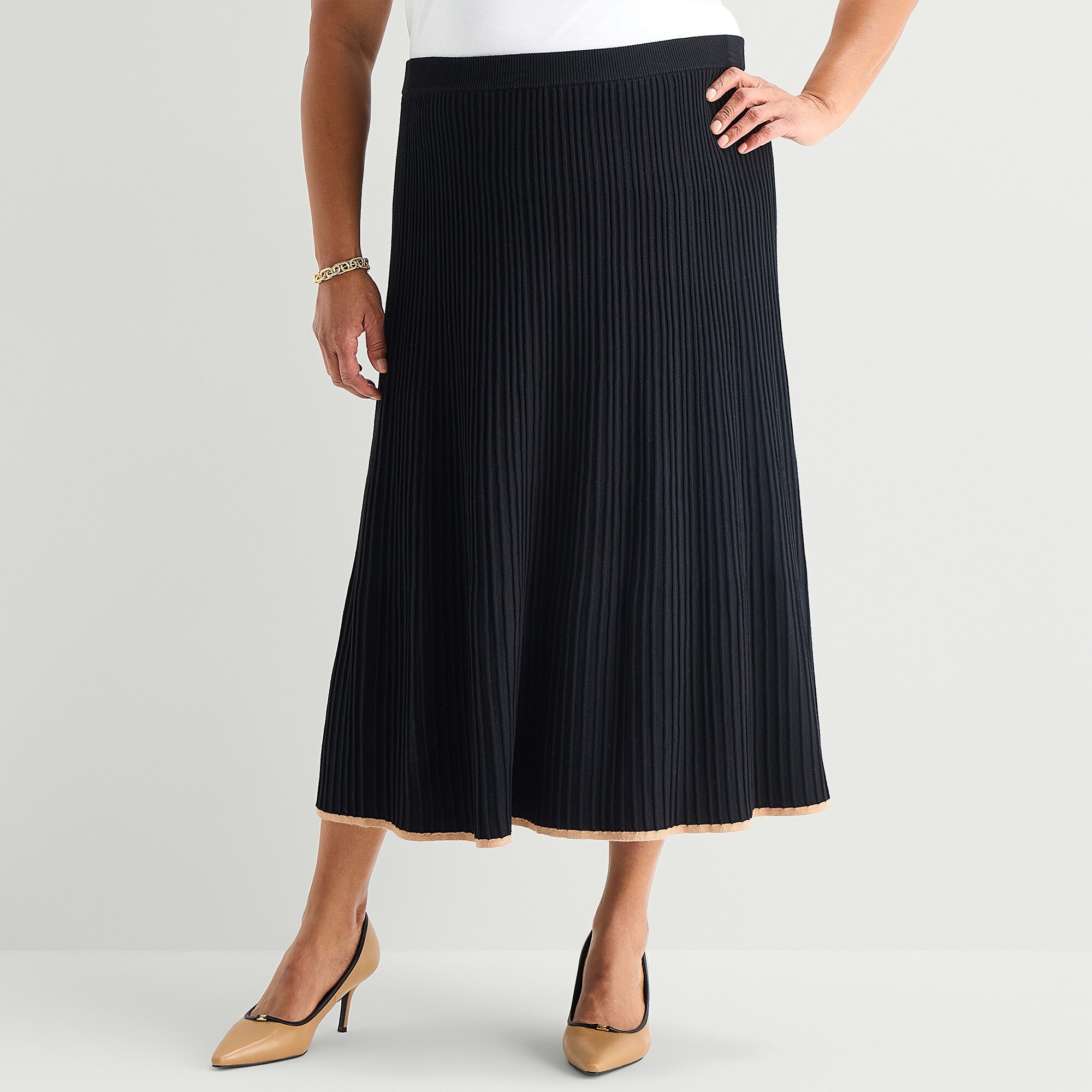 Liz Claiborne Womens Plus Pleated Skirt
