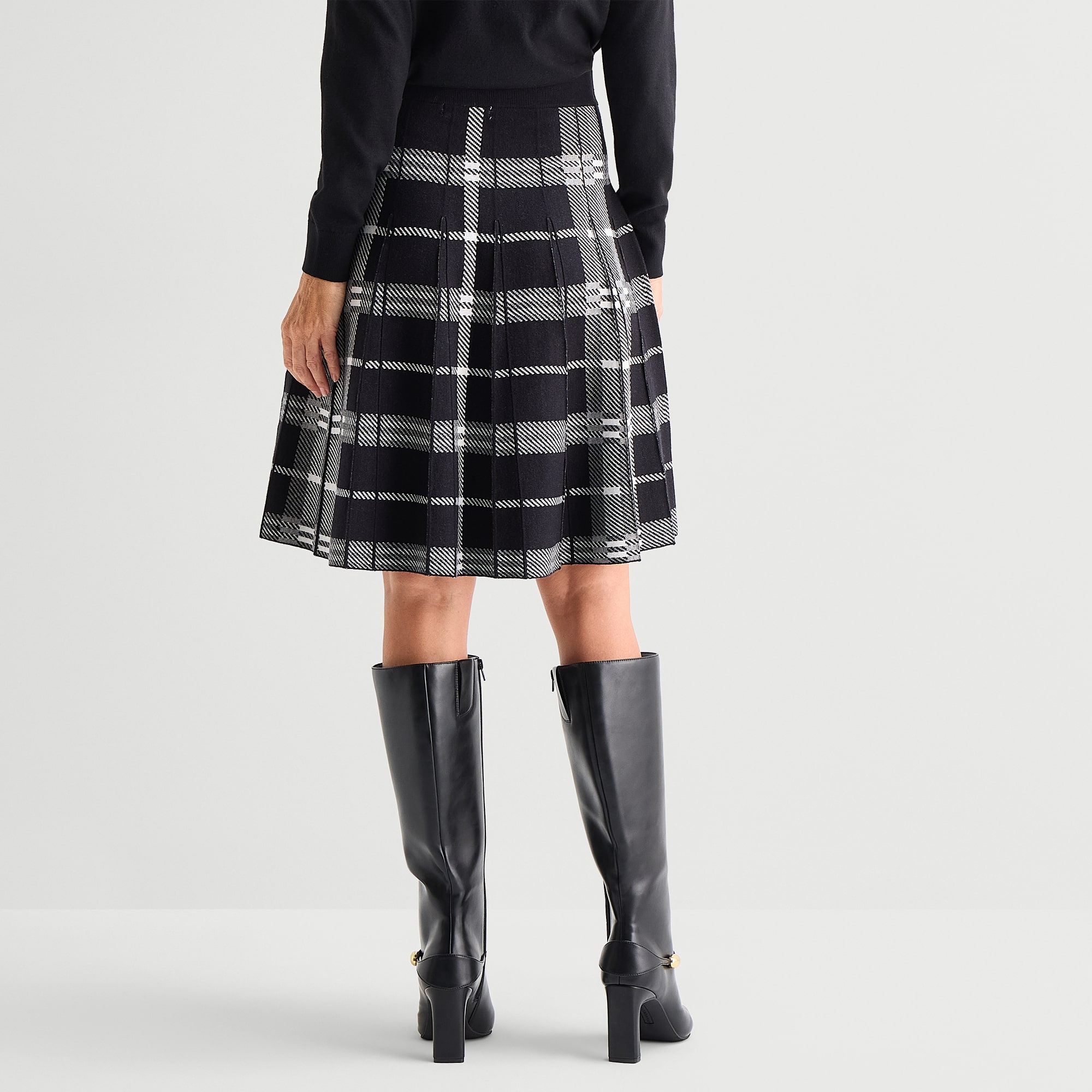 Liz Claiborne Plaid Womens High Rise Pencil Skirt