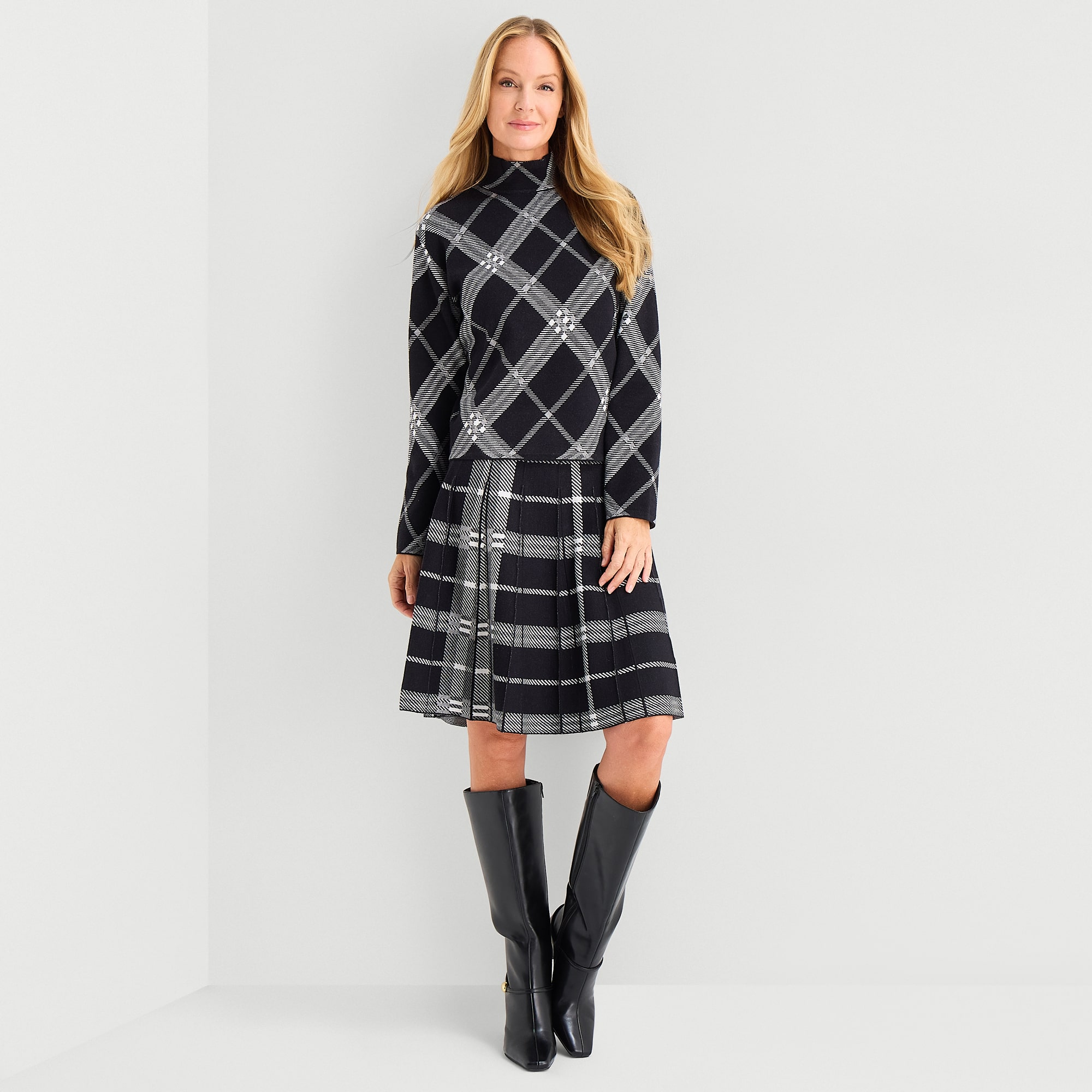 Liz Claiborne Plaid Womens High Rise Pencil Skirt