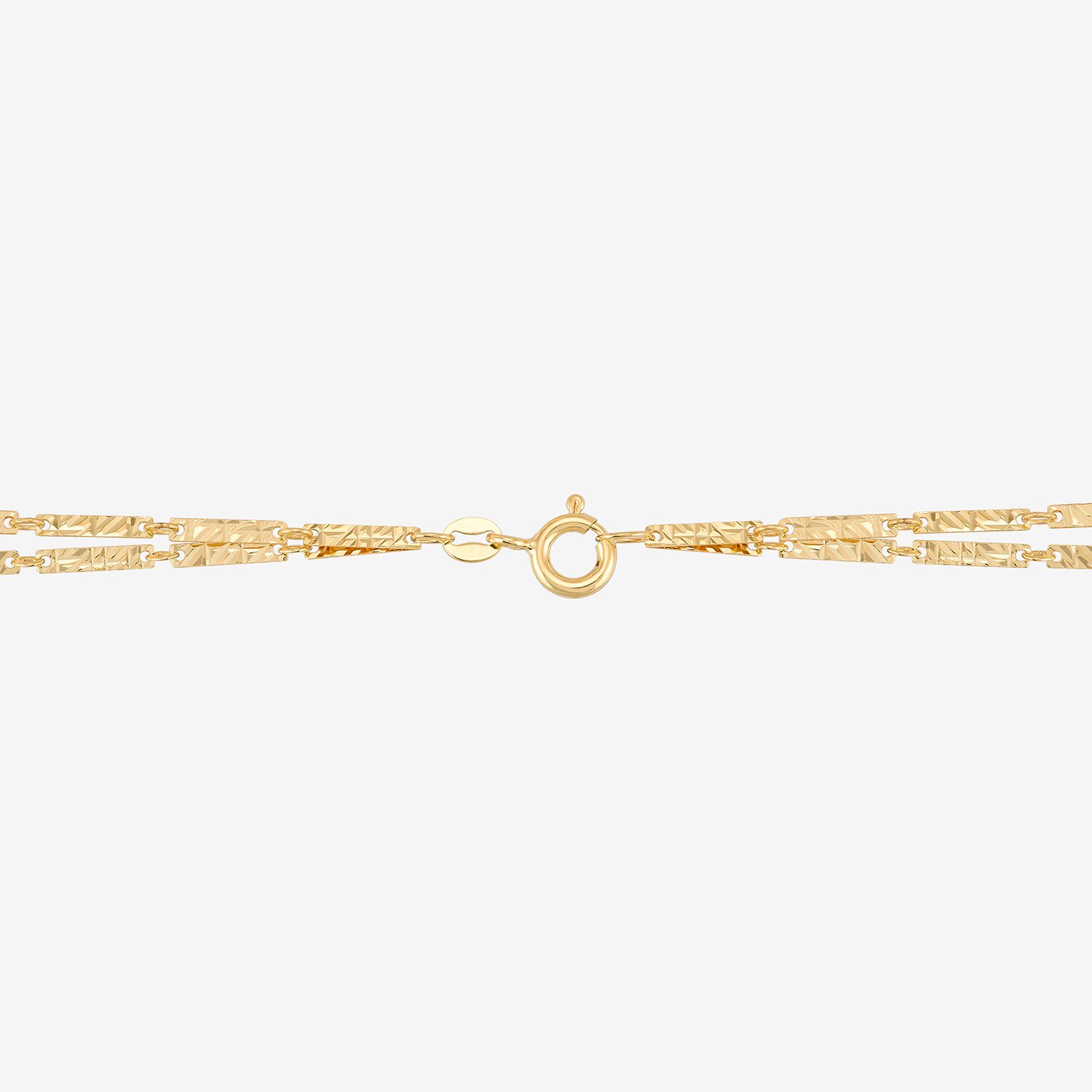 Made in Italy Womens 10K Gold 16 Inch Link Chain Necklace