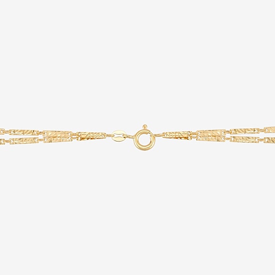 Made in Italy Womens 10K Gold 16 Inch Link Chain Necklace