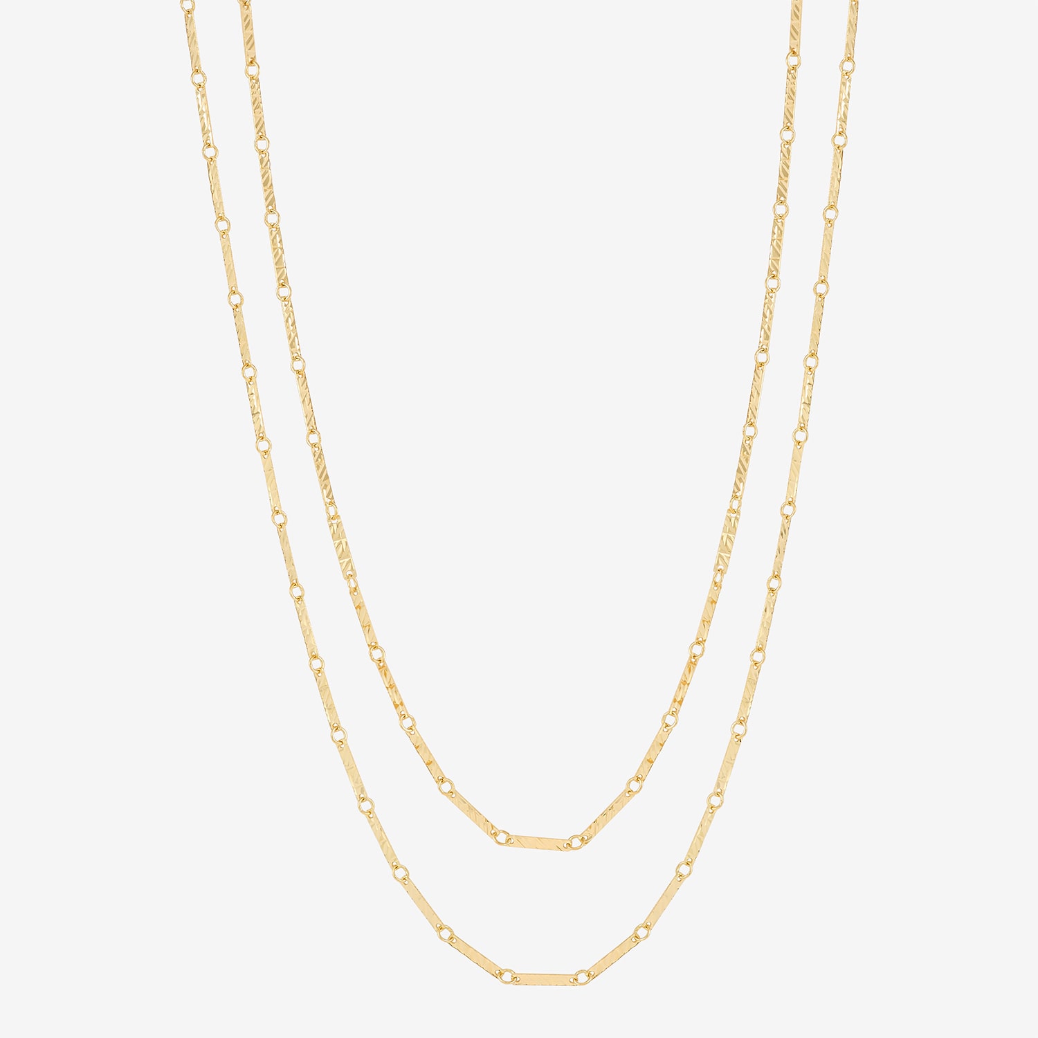 Made in Italy Womens 10K Gold 16 Inch Link Chain Necklace