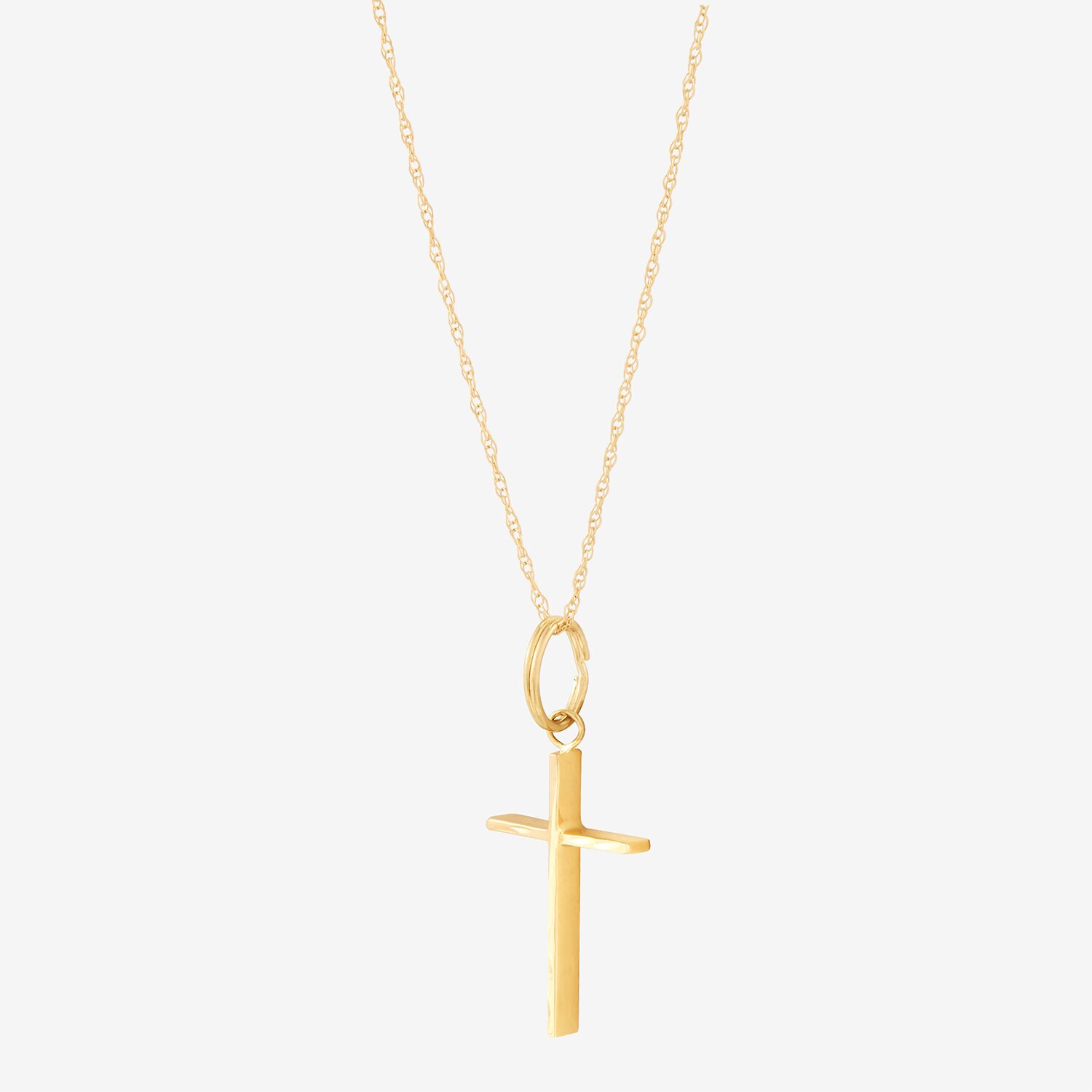 Limited Quantities! Womens 14K Gold Cross 18 Inch Pendant Necklace