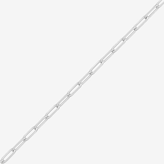 Made in Italy Womens Sterling Silver 18 Inch Paperclip Chain Necklace