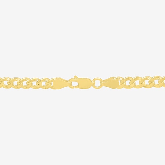 Made in Italy Womens 18K Gold Over Silver 20 Inch Curb Chain Necklace