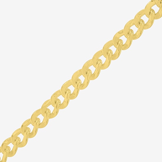 Made in Italy Womens 18K Gold Over Silver 20 Inch Curb Chain Necklace