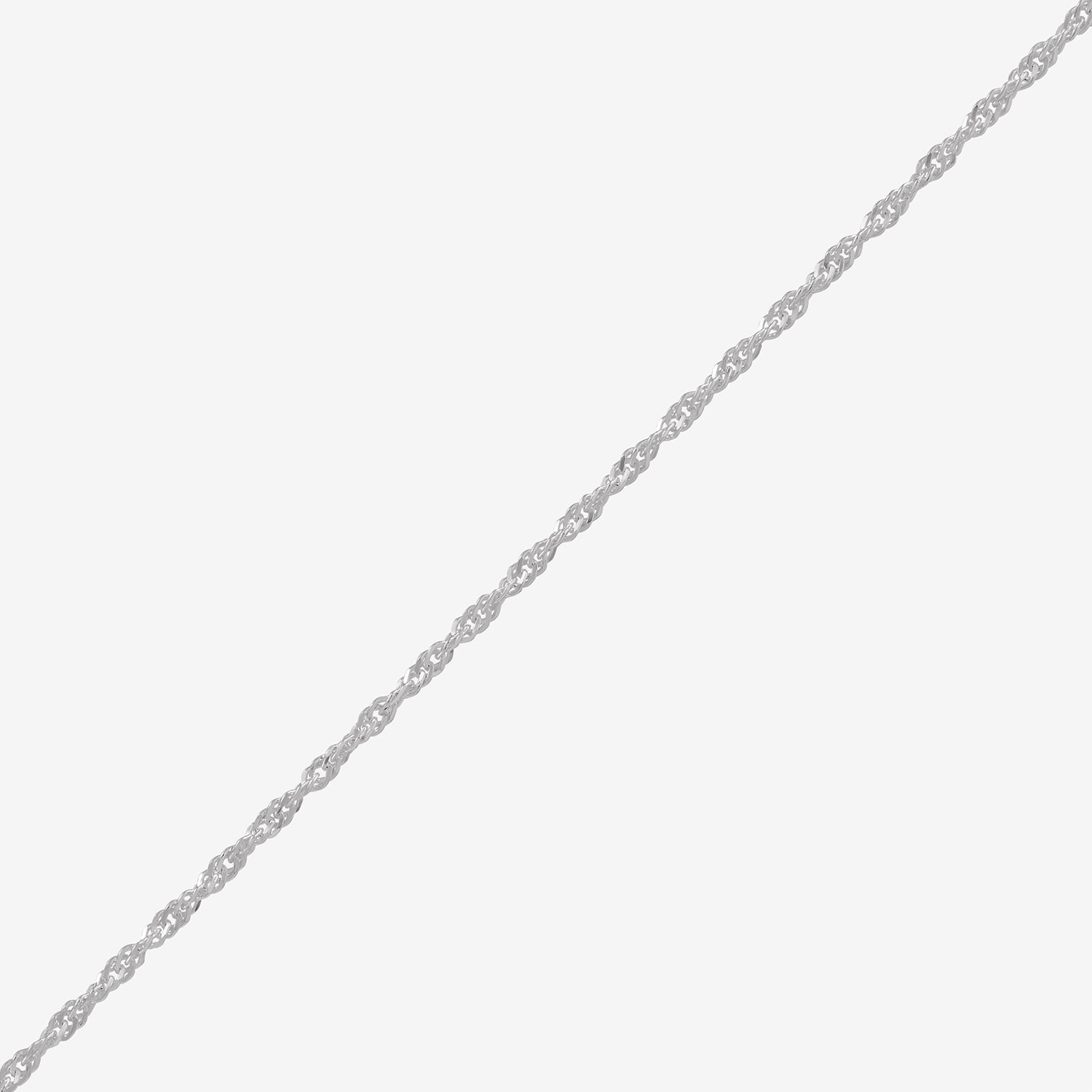 Womens Sterling Silver 24 Inch Singapore Chain Necklace