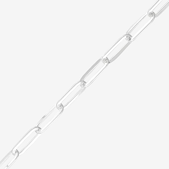 Womens Sterling Silver 24 Inch Paperclip Chain Necklace