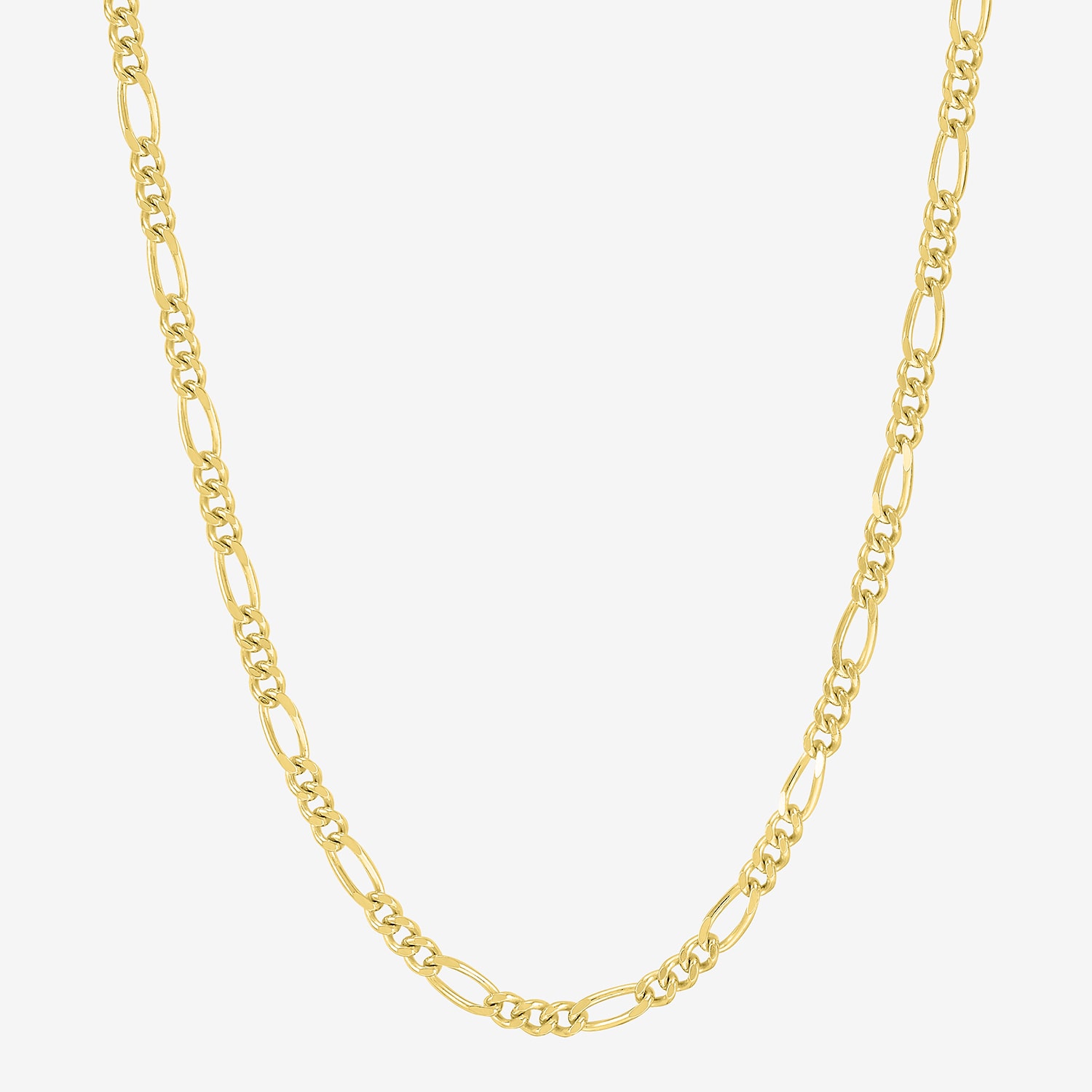 Mens 18K Gold Over Silver 24 Inch Figaro Chain Necklace