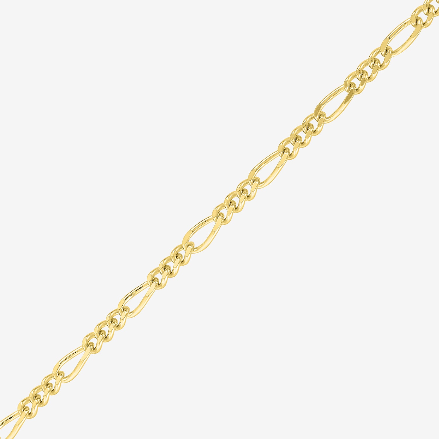 Mens 18K Gold Over Silver 24 Inch Figaro Chain Necklace