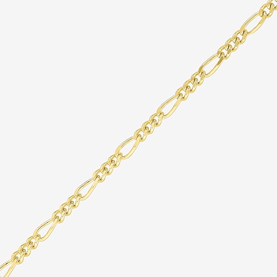 Mens 18K Gold Over Silver 24 Inch Figaro Chain Necklace