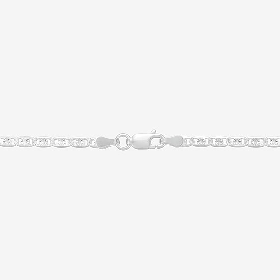 Womens Sterling Silver 16 Inch Valentino Chain Necklace