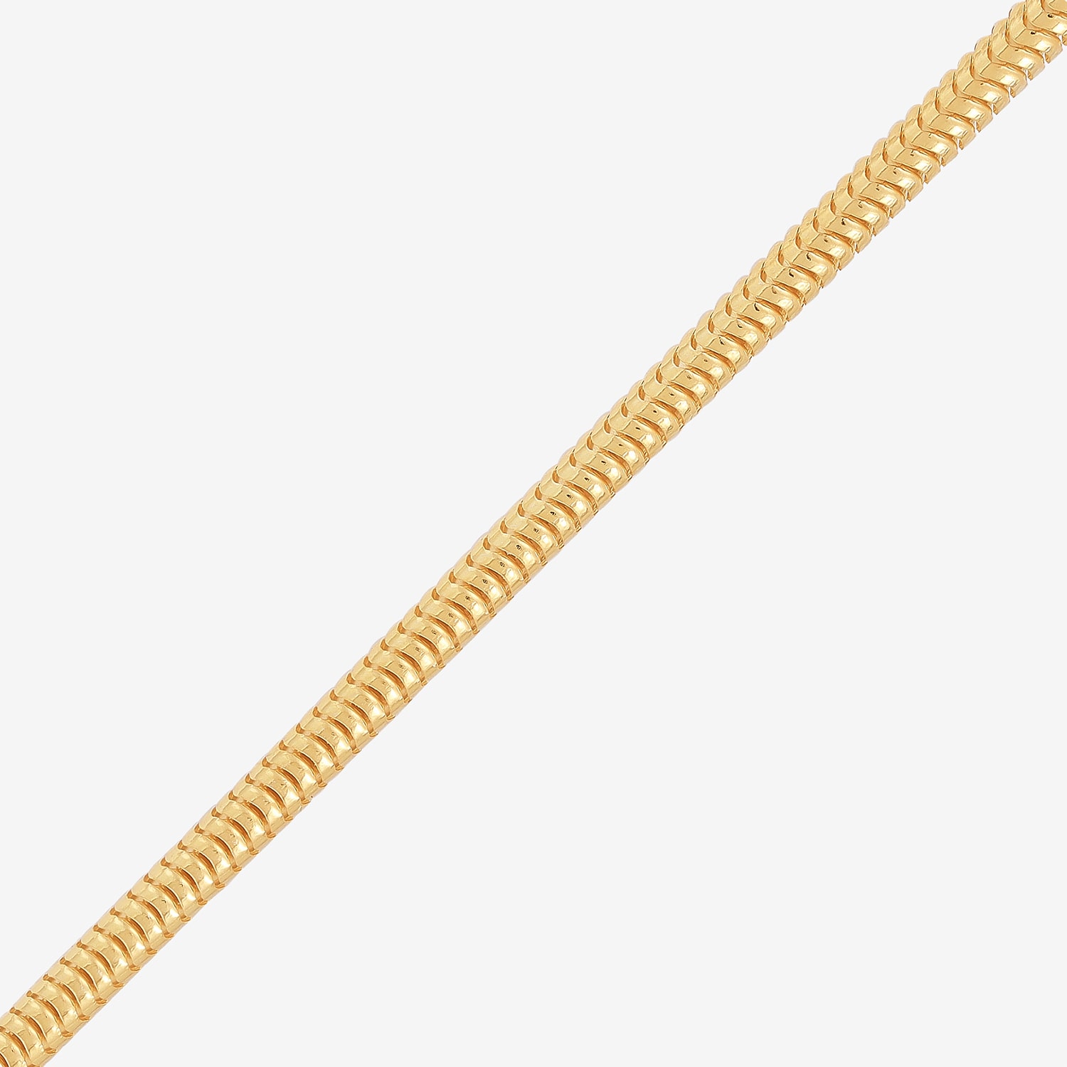 Womens 24K Gold Over Silver 16 Inch Snake Chain Necklace