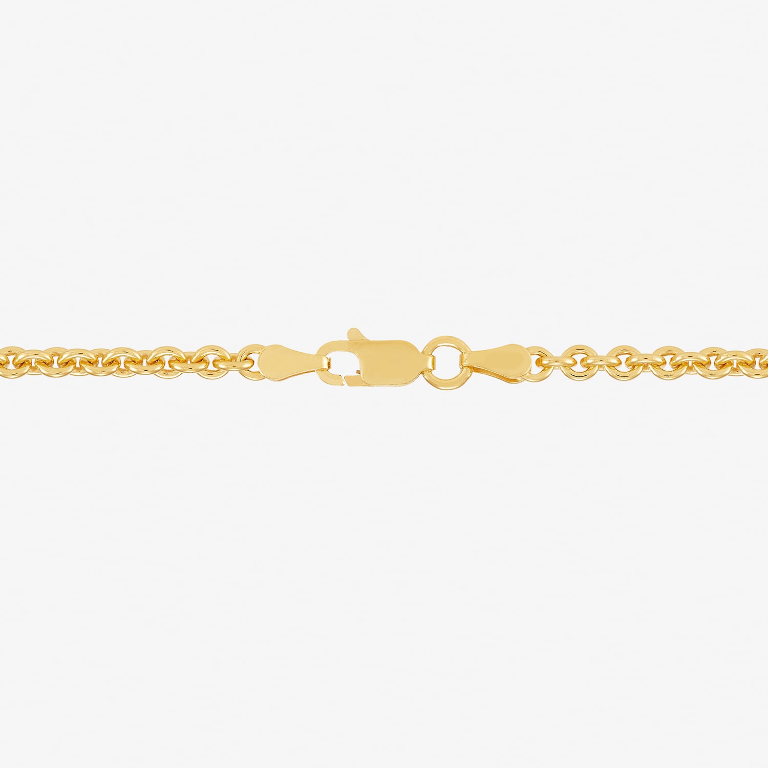 Womens 18K Gold Over Silver 16 Inch Rolo Chain Necklace