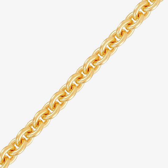Womens 18K Gold Over Silver 24 Inch Rolo Chain Necklace