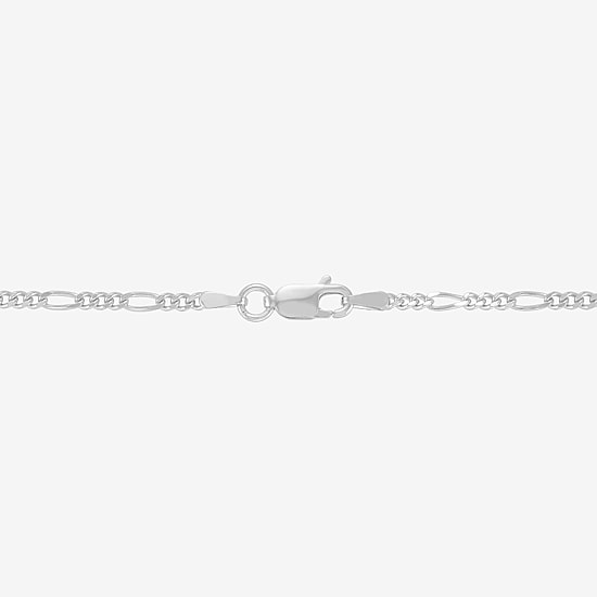 Mens Sterling Silver 24 Inch Figaro Chain Necklace