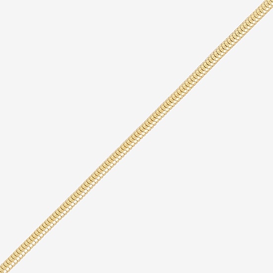 Womens 24K Gold Over Silver 24 Inch Snake Chain Necklace