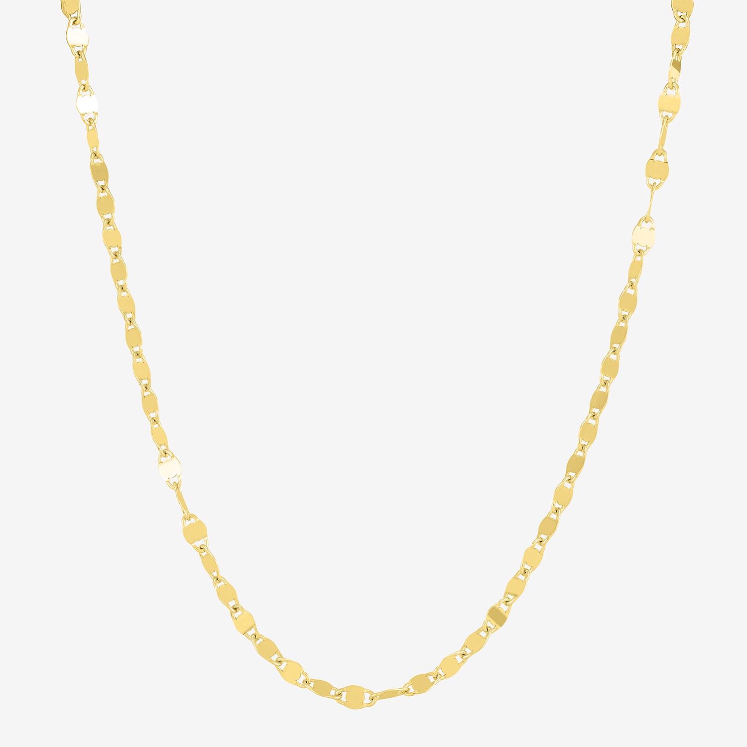 Womens 18K Gold Over Silver 16 Inch Fashion Chain Necklace