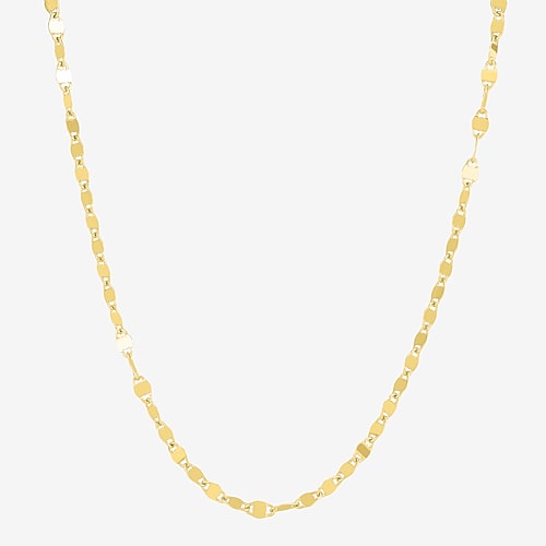 Womens 18K Gold Over Silver 16 Inch Fashion Chain Necklace, One Size, Yellow