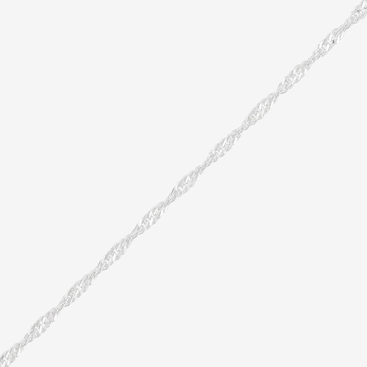 Womens Sterling Silver 16 Inch Singapore Chain Necklace