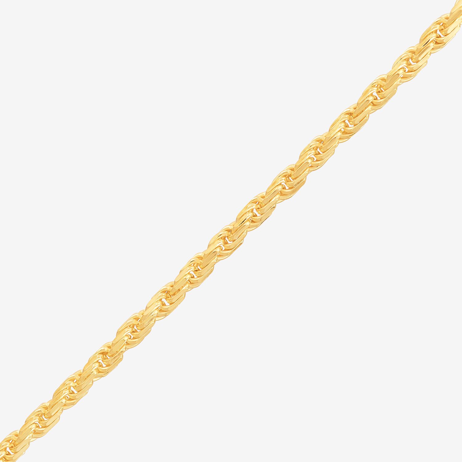 Womens 24K Gold Over Silver Inch Rope Chain Necklace