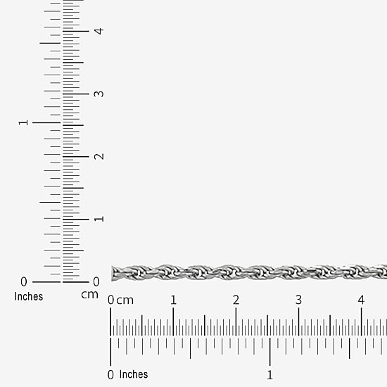 Womens Sterling Silver 16 Inch Rope Chain Necklace