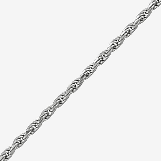 Womens Sterling Silver 16 Inch Rope Chain Necklace