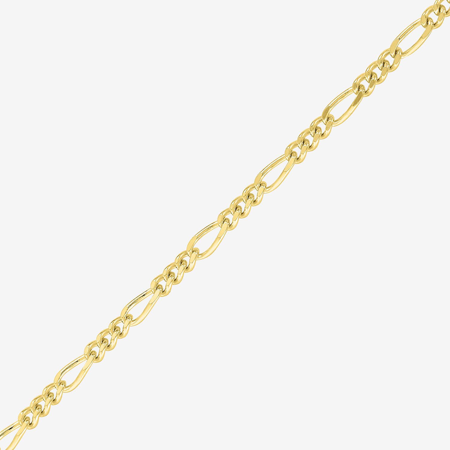 Mens 18K Gold Over Silver 16 Inch Figaro Chain Necklace