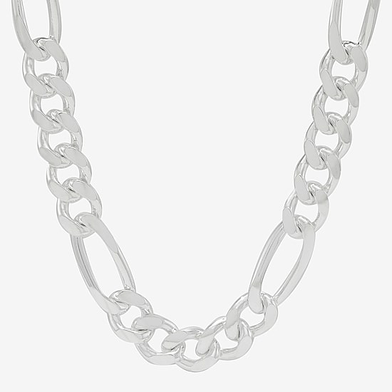 Mens Sterling Silver 18 Inch Figaro Chain Necklace