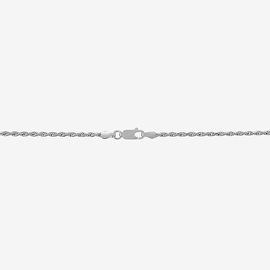 Womens Sterling Silver 16 Inch Rope Chain Necklace