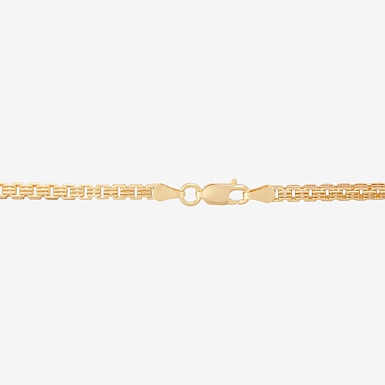 Womens 18K Gold Over Silver 24 Inch Box Chain Necklace