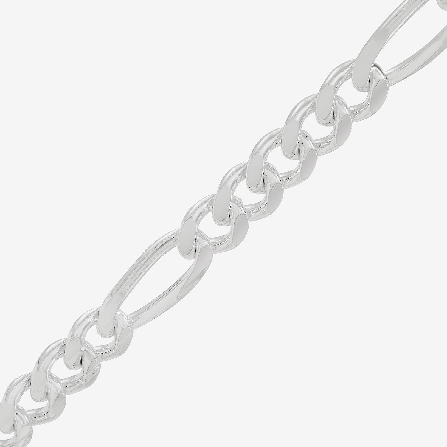 Mens Sterling Silver Inch Figaro Chain Necklace