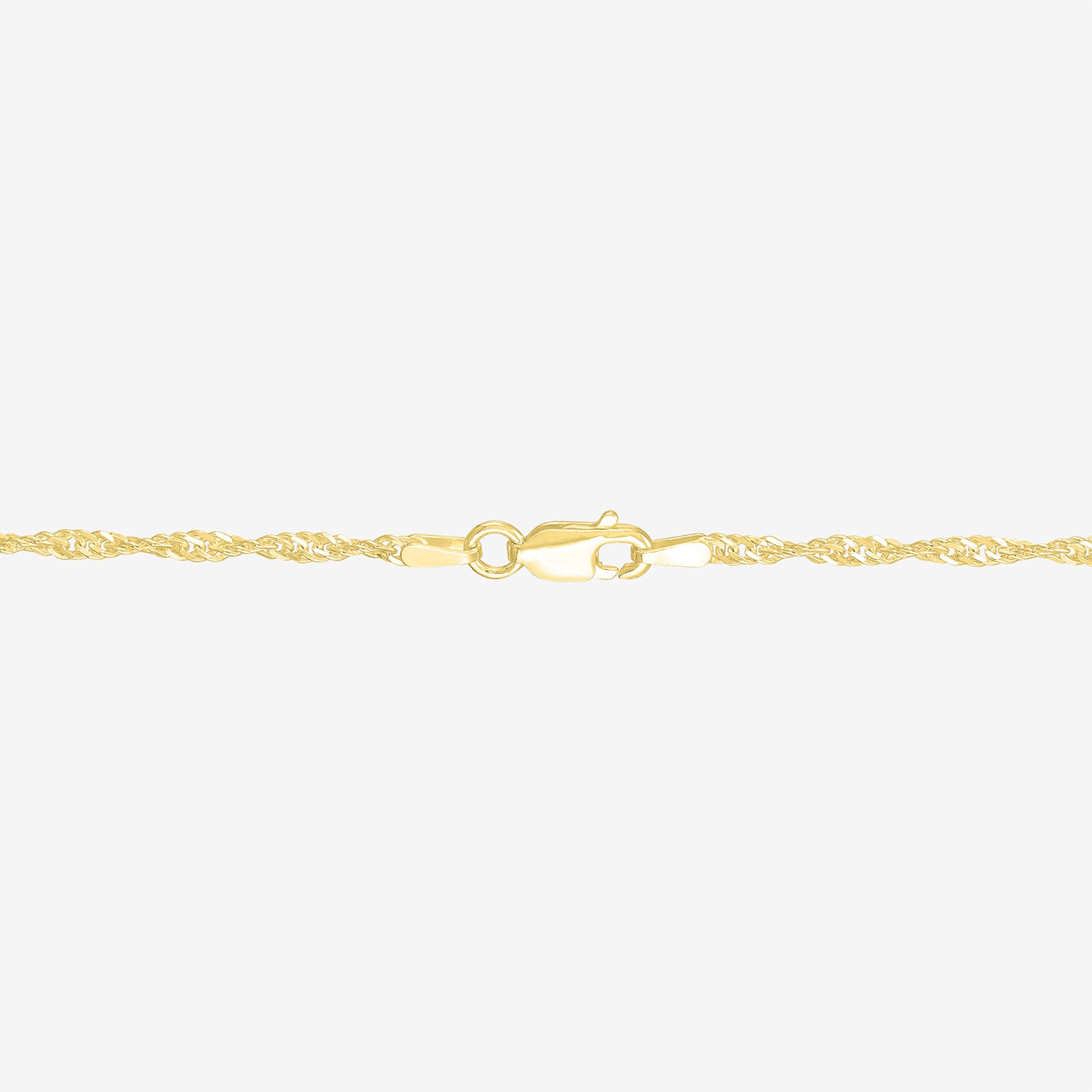 Womens 18K Gold Over Silver 24 Inch Singapore Chain Necklace