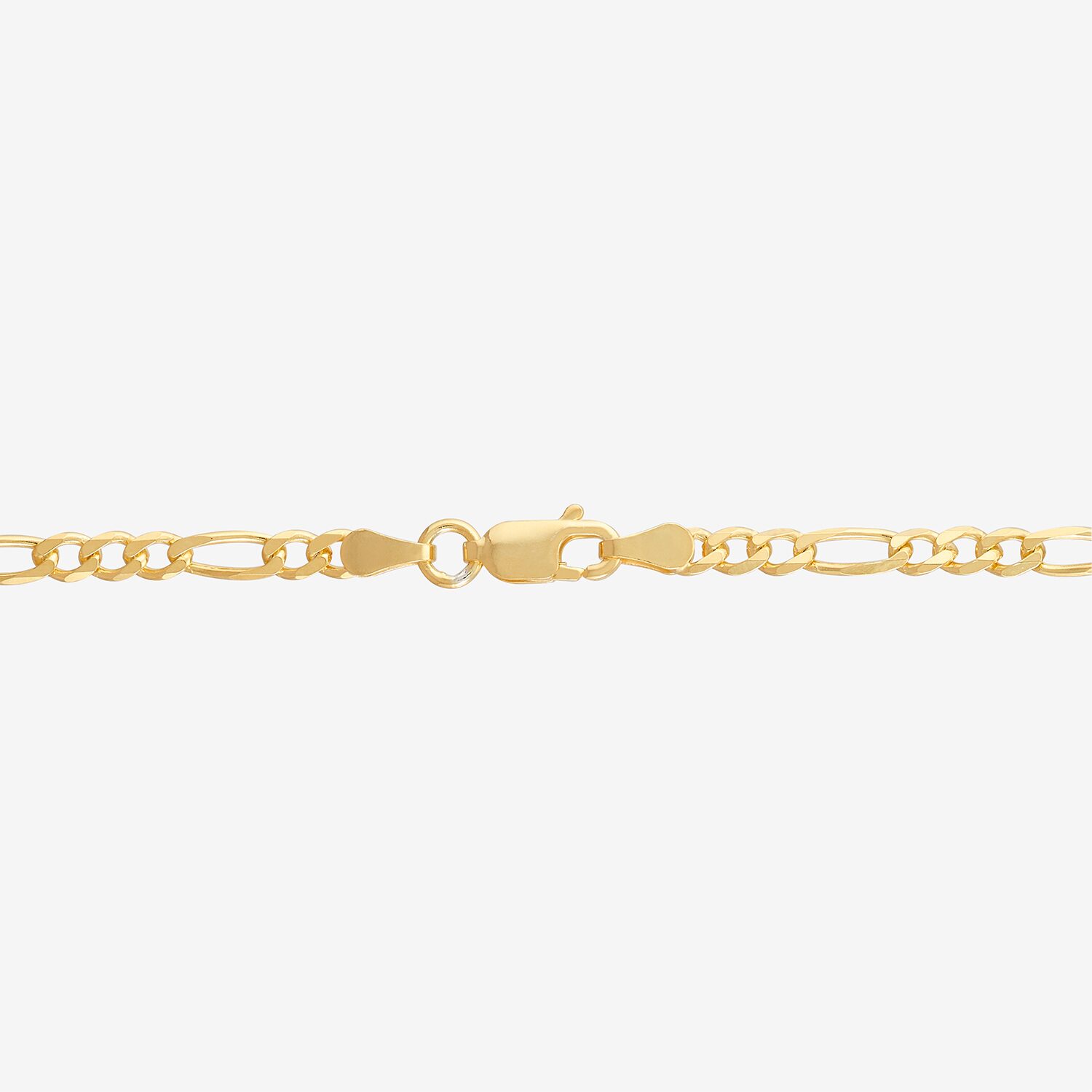 Womens 24K Gold Over Silver 16 Inch Figaro Chain Necklace