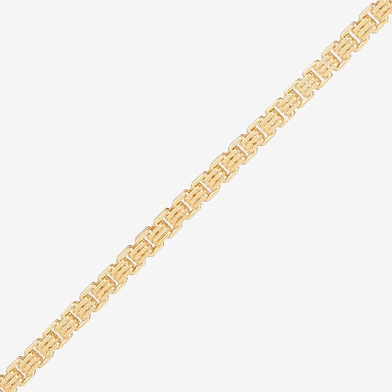 Womens 18K Gold Over Silver 24 Inch Box Chain Necklace