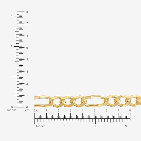 Womens 24K Gold Over Silver 16 Inch Figaro Chain Necklace