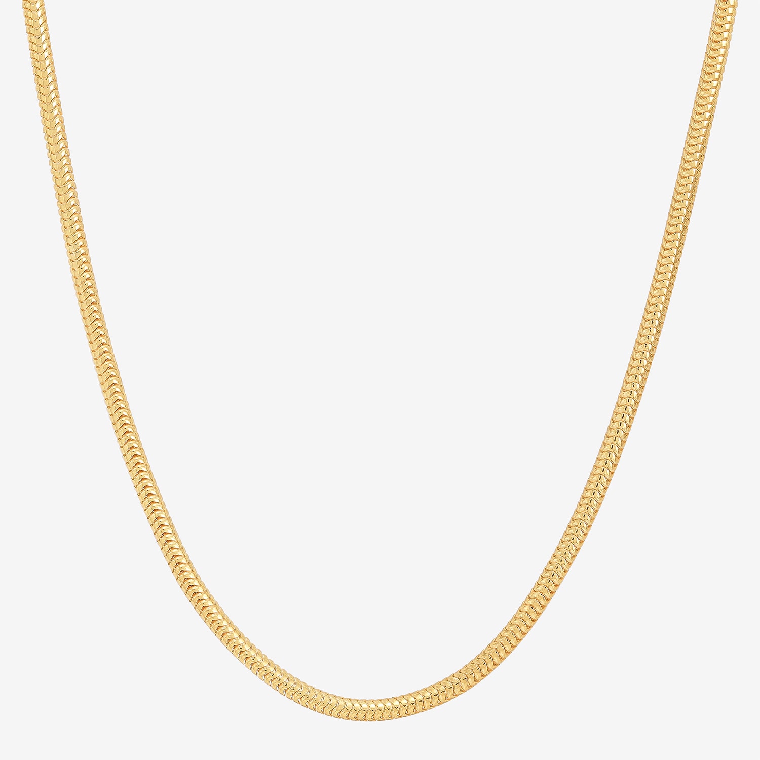 Womens 24K Gold Over Silver 24 Inch Snake Chain Necklace