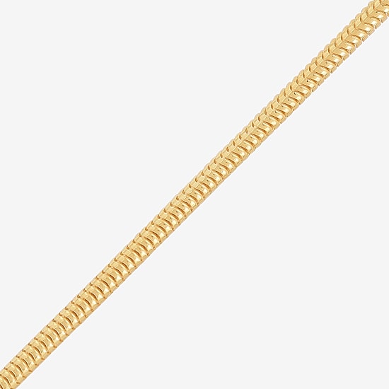 Womens 24K Gold Over Silver 24 Inch Snake Chain Necklace