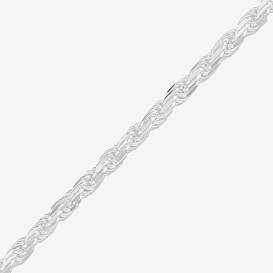 Womens Sterling Silver 18 Inch Rope Chain Necklace