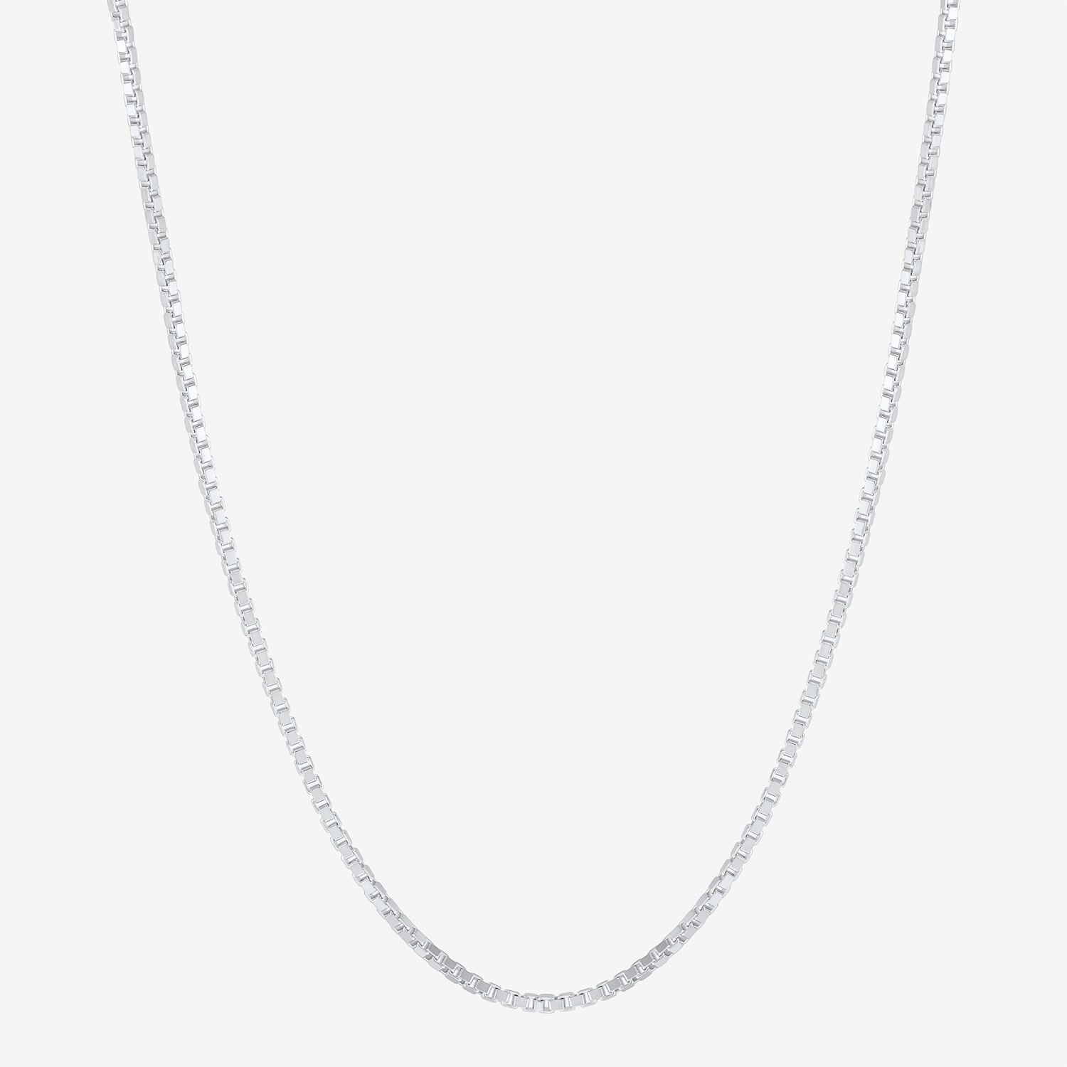 Womens Sterling Silver 16 Inch Box Chain Necklace