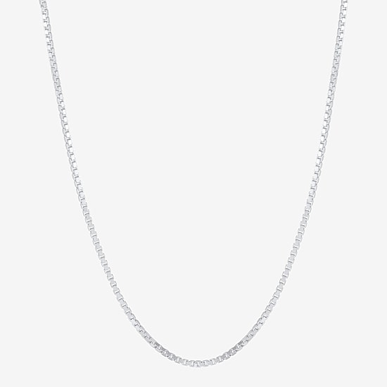Womens Sterling Silver 16 Inch Box Chain Necklace
