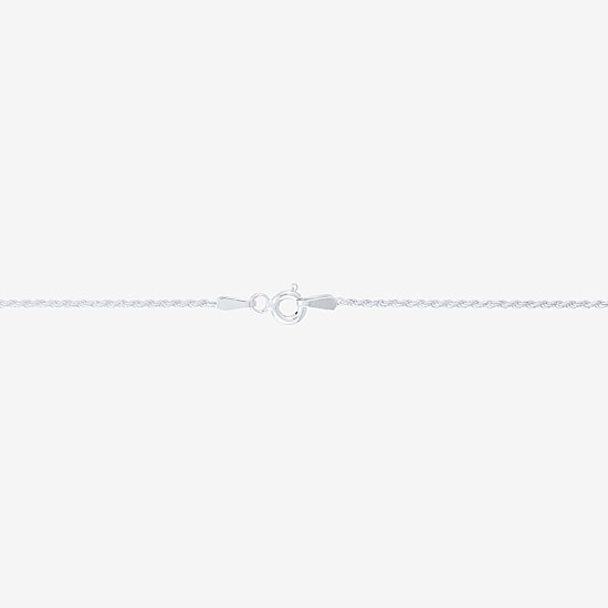 Womens Sterling Silver 24 Inch Rope Chain Necklace